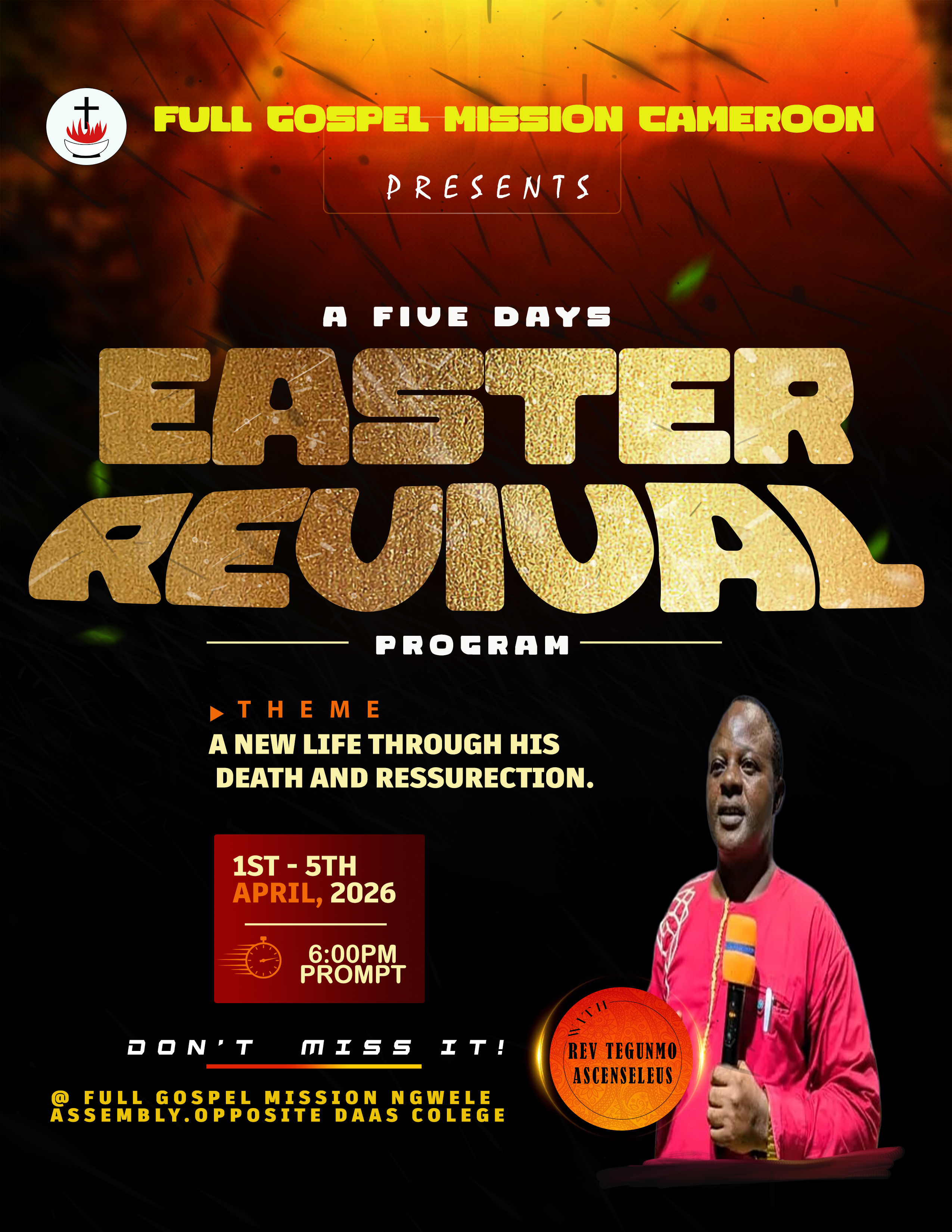 Easter celebration flyer design